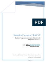 Subsidios UBACYT: Guía rendición gastos proyectos