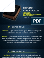 Estudo Bíblico 2022 - Livros da Lei