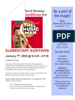 Elementary Audition Sheet 8 PDF