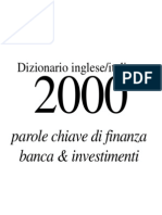 Dizionario Di Finanza, Banca e Investimenti Inglese- Italiano