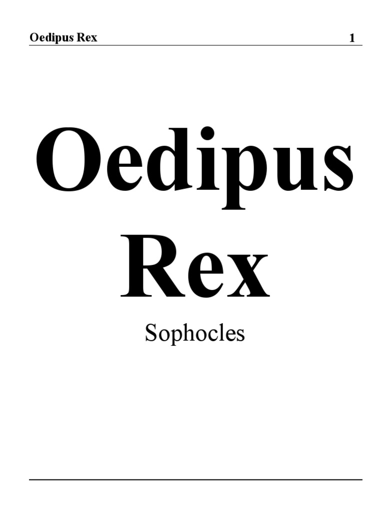 Oedipus Rex PDF Theban Mythology Boeotian Mythology