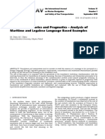 Translation Theories and Pragmatics - Analysis of Maritime and Legalese Language Based Examples