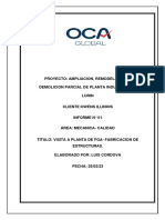 Informe Tecnico Nro.001 - INSPECCIÓN DE ESTRUCTURAS METALICAS FGA