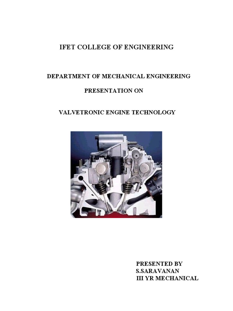 Valvetronic Engine Technology Overview | PDF | Throttle | Engines