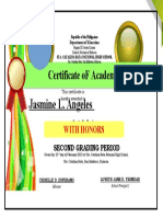 Honor Certificates 22 23