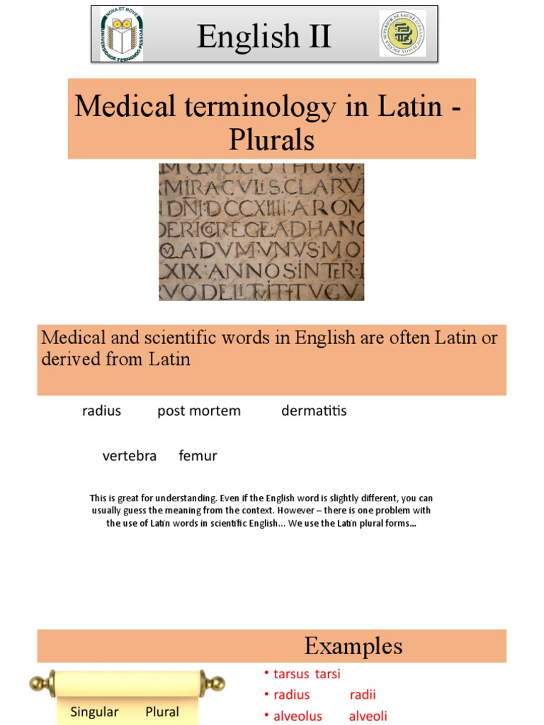 Latin Words Used In Medicine – Médecine En Latin – SGPB