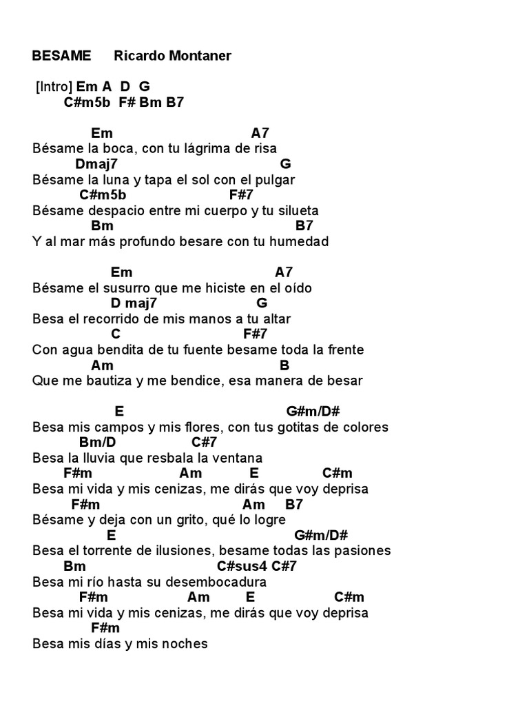 Letra y acordes de 