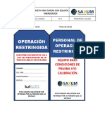 ML.17COP-01-010-SSOMA-PRO-026-5 - 0 - Tarjeta para Tareas Con Equipos Energizados PDF