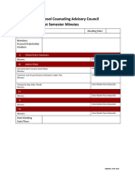 Advisory Council First Semester Minutes
