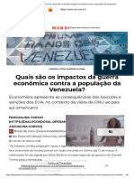 Diálogos Do Sul - Quais São Os Impactos Da Guerra Econômica Contra A População Da Venezuela