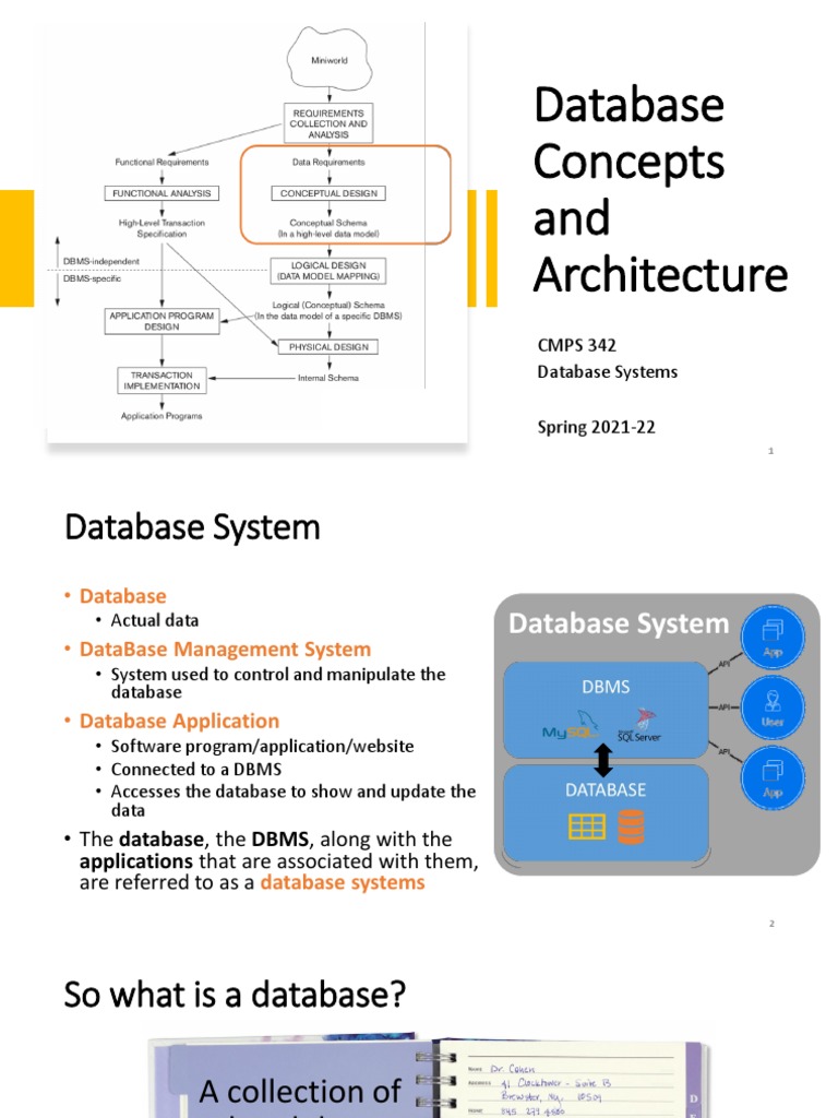 Week2 DatabaseConceptsArchitecture | PDF | Databases | Conceptual Model