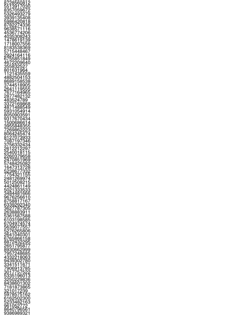 Random Numbers 3 PDF | PDF