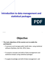 Introduction To Database Management and Statistical Software