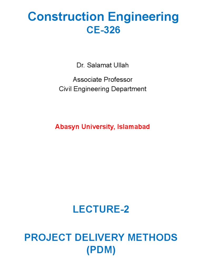 Lecture02 PDF General Contractor Engineering