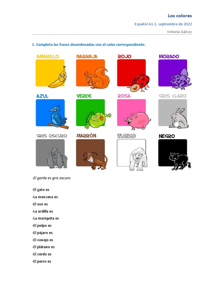 Los Colores PDF