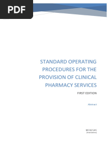 SOP For Clinical Pharmacy