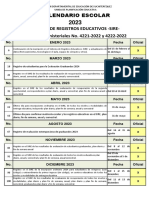 Calendario SIRE 2023