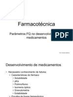 Parâmetros FQ no desenvolvimento de medicamentos - solubilidade