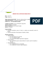 PROIECT DIDACTIC Joc - de - Miscare