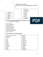 Morphology Exercise 3 - Words - VHVL