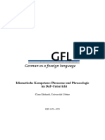 Ehrhardt Idiomatische Kompetenz Phraseme und Phraseologie im DaF Unterricht