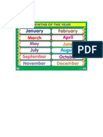 Months of The Year English