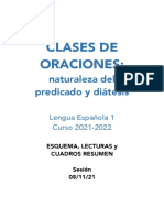 Clases Oraciones Diatesis Esquema Lecturas PDF