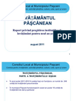 Situatia Invatamantului Pascanean 2011