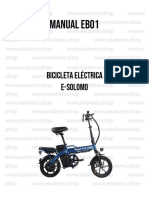 Manual y Garantía Bicicleta e Solomo Modelo Eb01
