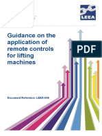LEEA-046 Guidance On The Application of Remote Controls For Lifting Machines Version 3 May 2020