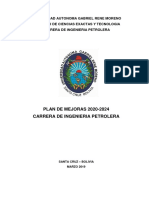 Plan de Mejora Carrera Ingeniería Petrolera 2020-2024