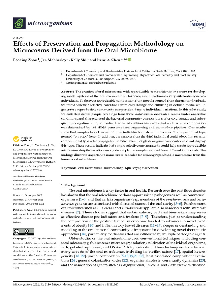 Effects of Preservation and Propagation Methodology On PDF | PDF ...