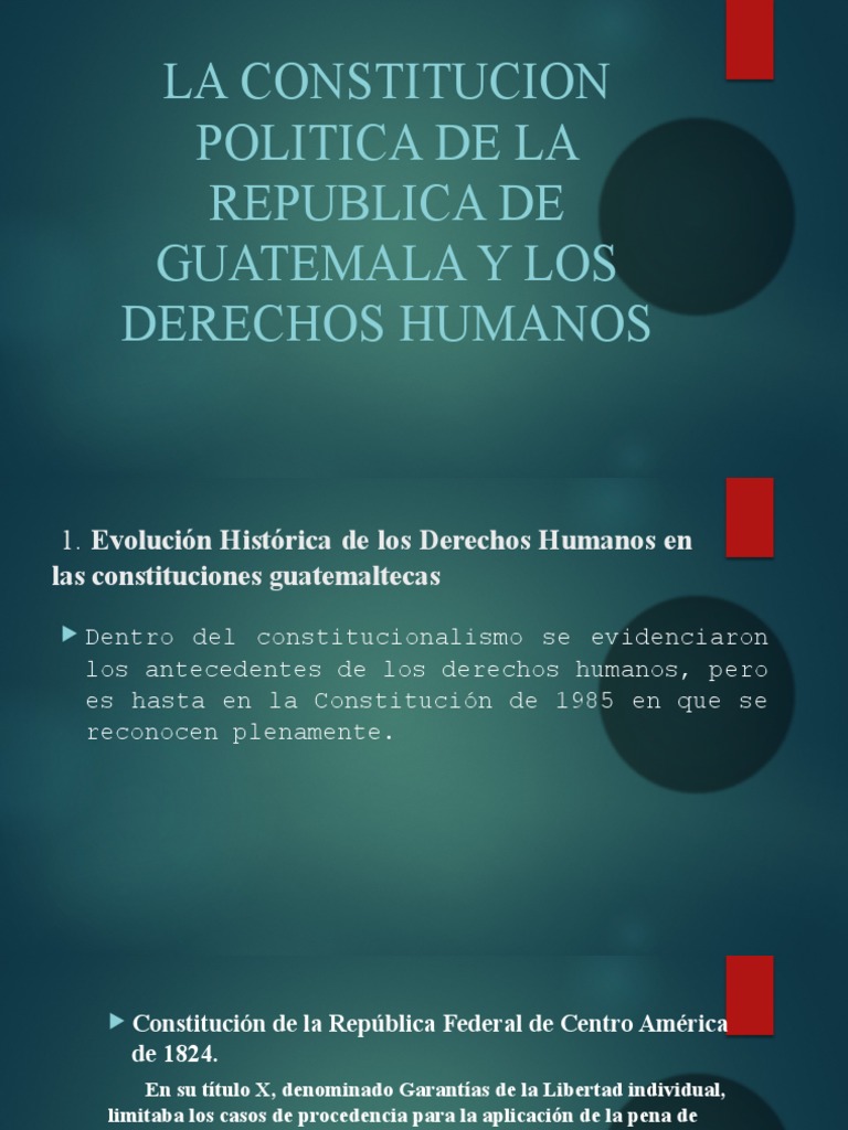 La Constitucion y Los Derechos Humanos en Guatemala | PDF | Derecho ...