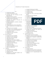 Checklist Projeto Executivo PDF