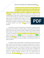 Experiencia Sobre La Evaluación Del Aprendizaje