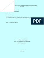 Diseño de Tablas Comparativas Sobre Presupuestos de Hardware y Software