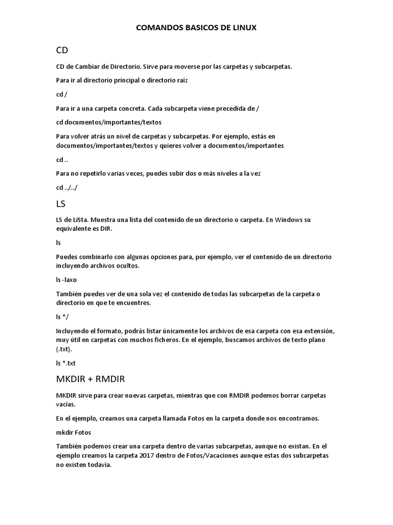 Sesion 4 - Conociendo Los Comandos en Linux | PDF | Archivo de ...