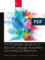 The Routledge Handbook of Second Language Acquisition and Individual Differences PDF