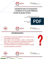 Percepción Estudiantil Sobre La Transposición Didáctica