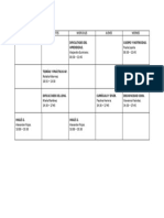 Horario Primer Semestre, Segundo Año.