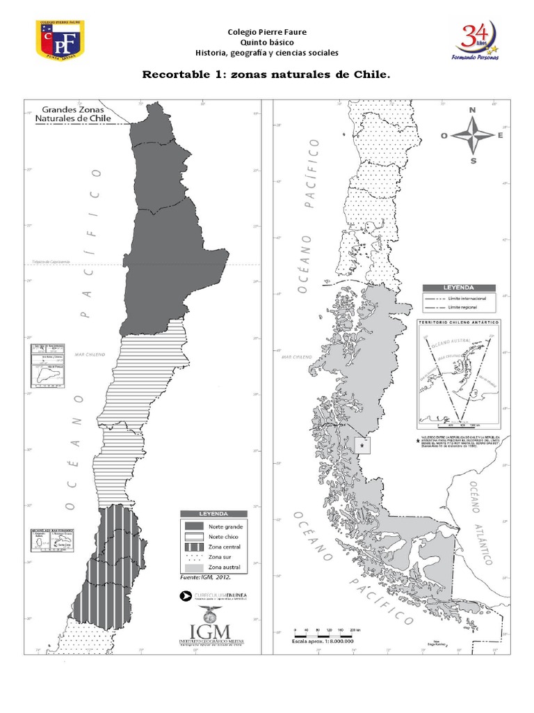 Zonas Naturales de Chile para Quinto Básico | PDF