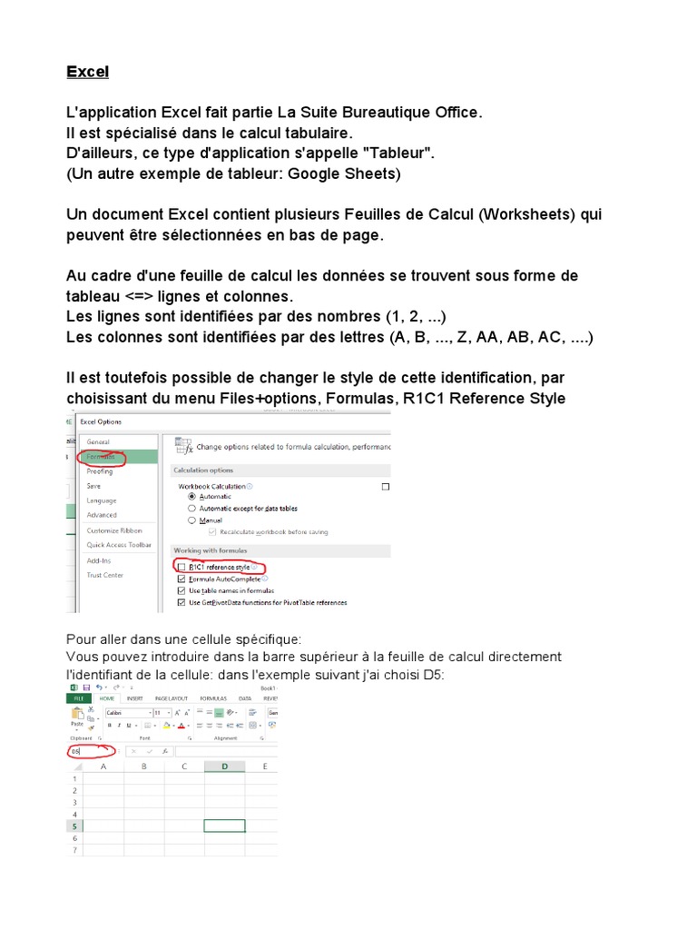 Introduction à Excel et ses fonctionnalités | PDF