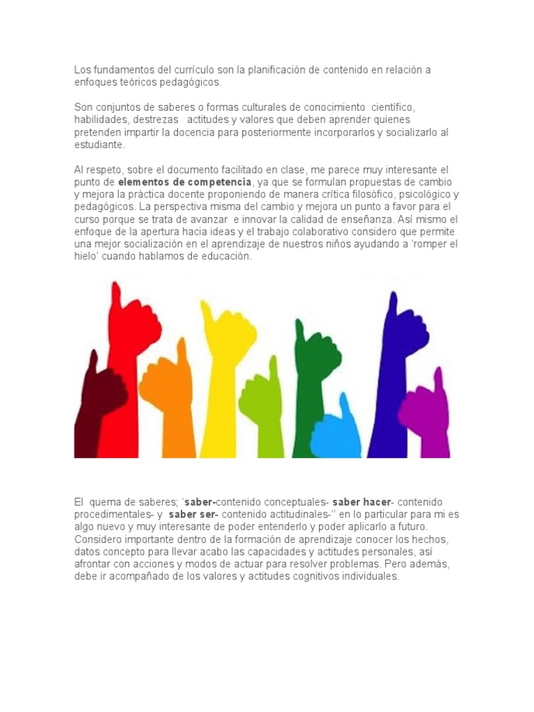 Fundamentos del Currículo Educativo | PDF | Plan de estudios | Aprendizaje