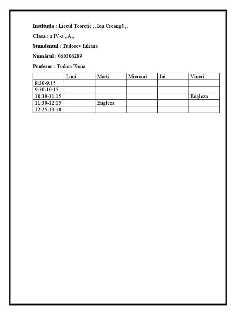 Orar | PDF