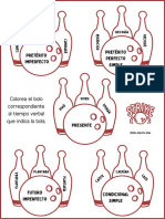 Pretérito Imperfecto Pretérito Perfecto Simple: Colorea El Bolo Correspondiente Al Tiempo Verbal Que Indica La Bola