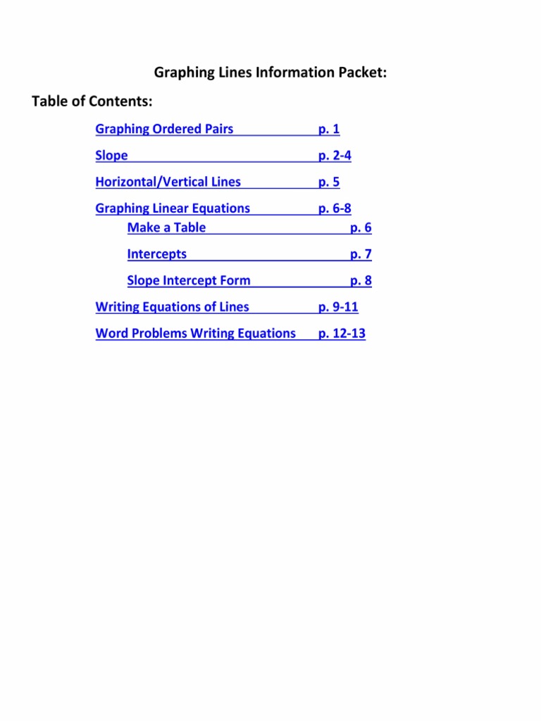 Graphing Notes and Equations of Lines (Guided Notes - Nov 2022) | PDF