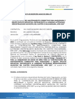 Acta recepción mano obra mantenimiento maquinaria