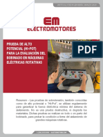 HI-POT: Prueba de sobretensión para evaluar bobinados en máquinas eléctricas