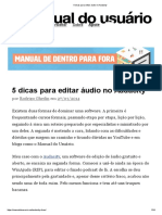 5 Dicas para Editar Áudio No Audacity