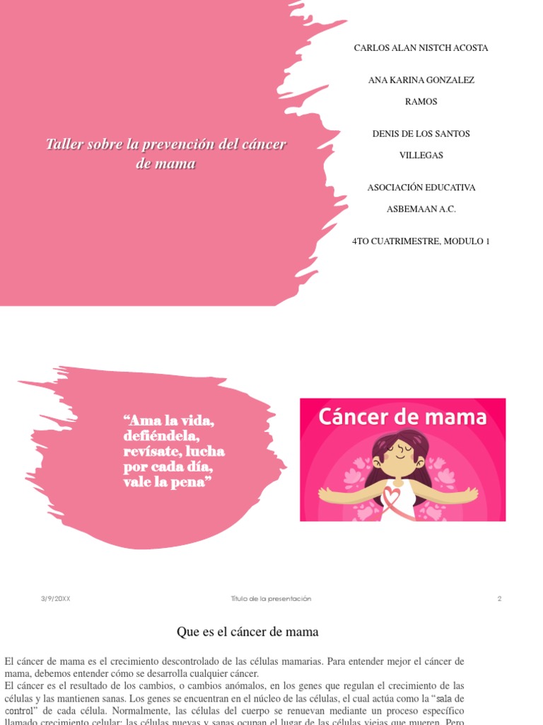Prevención del cáncer de mama | PDF | Cáncer | Cáncer de mama